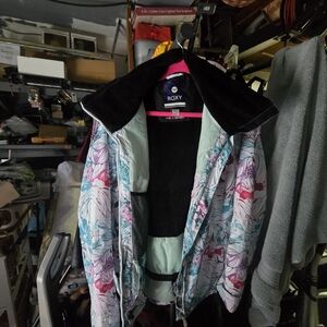 Roxy Floral Ski & Snow Jacket - Pink, Blue, White
